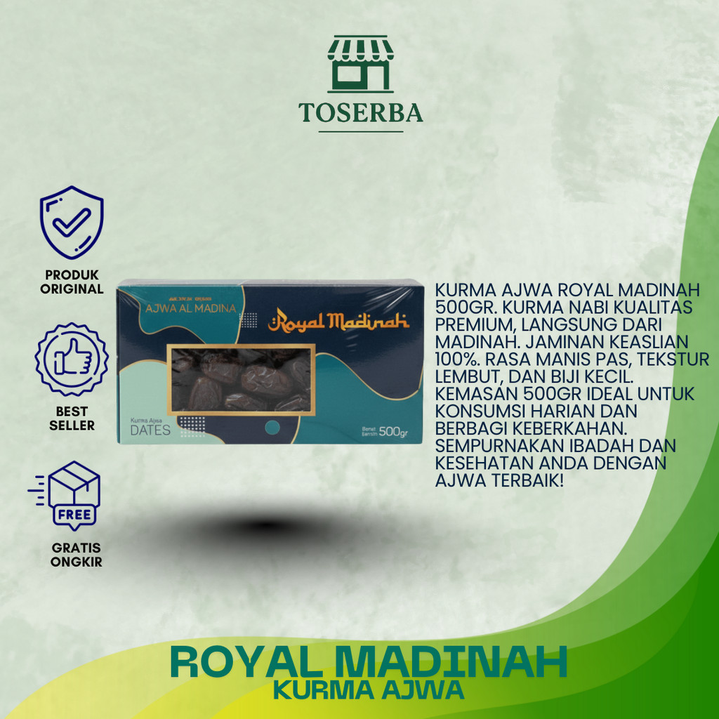 KURMA AJWA ROYAL MADINAH 500GR/ KURMA AJWA / KURMA NABI /KURMA ARAB
