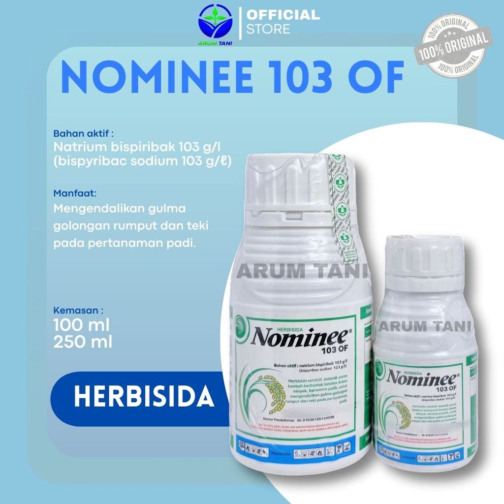 Nominee 100SC Herbisida Pembasmi Gulma Padi | Obat Rumput Sawah Efektif & Cepat