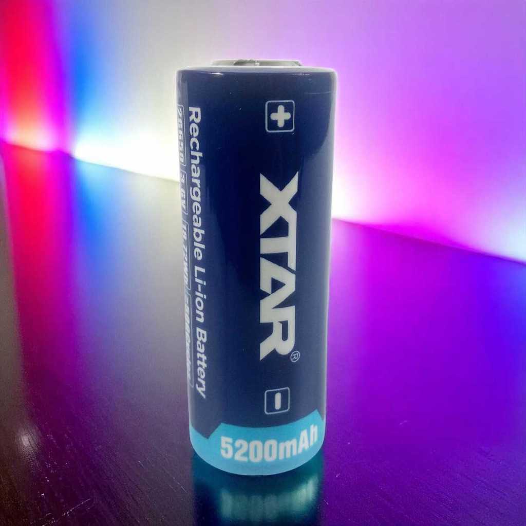 Xtar Baterai Rechargeable 26650 Li-Ion 3.6V 5200Mah 1 Pcs Co