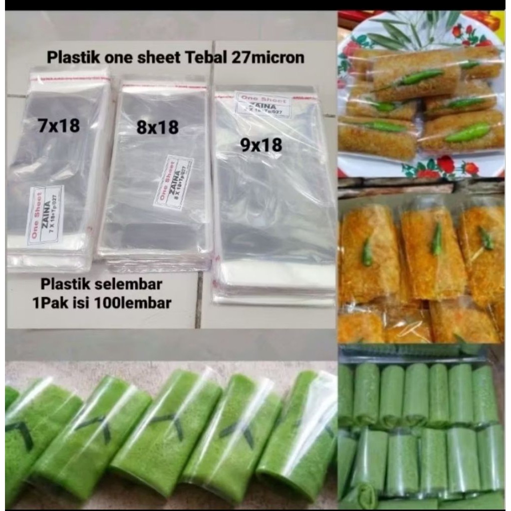 plastik opp plastik kue dadar kue gulung kue lapis isi 100 lembar
