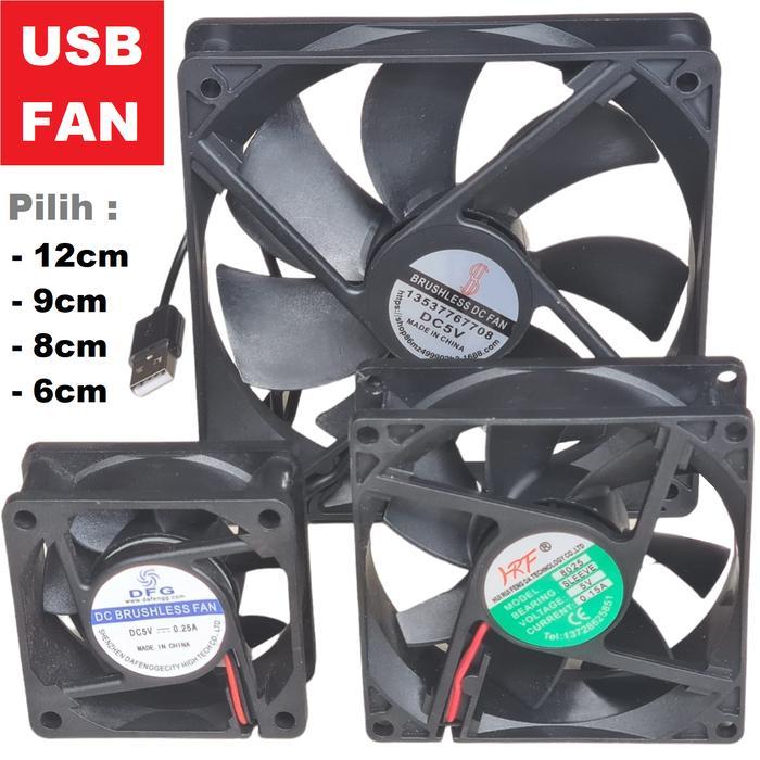 Cooling Fan USB Kipas Pendingin TV Box Wifi Router AQUASCAPE AQUARIUM - 12cm by Blezzystore