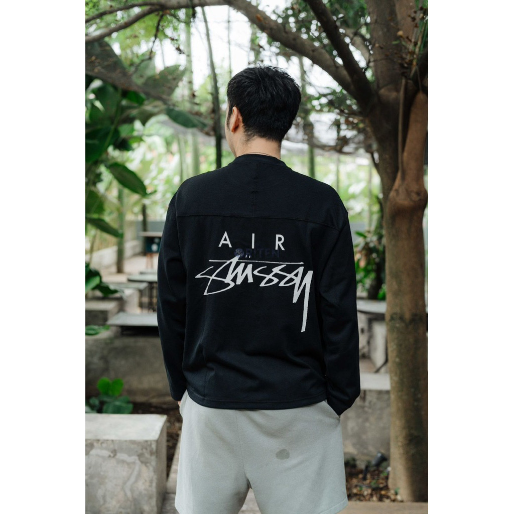 Ramadhan - COD Kaos NIKE X STUSSY Long Sleeve Mesh Jersey Black Original / Baju Sweater Stussy  Unis