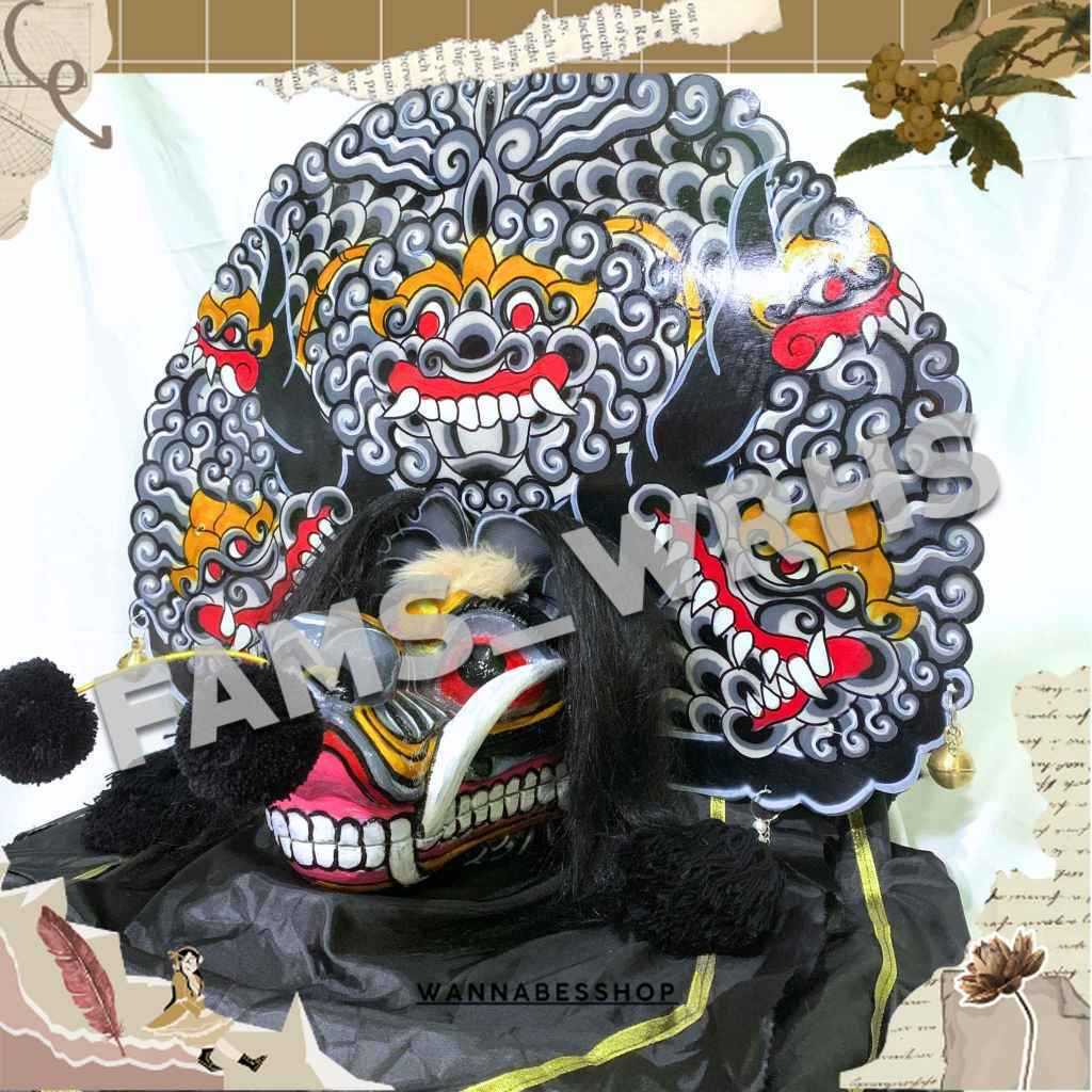 Terlaris  Barongan Siung Gantung Asli Kayu Solid