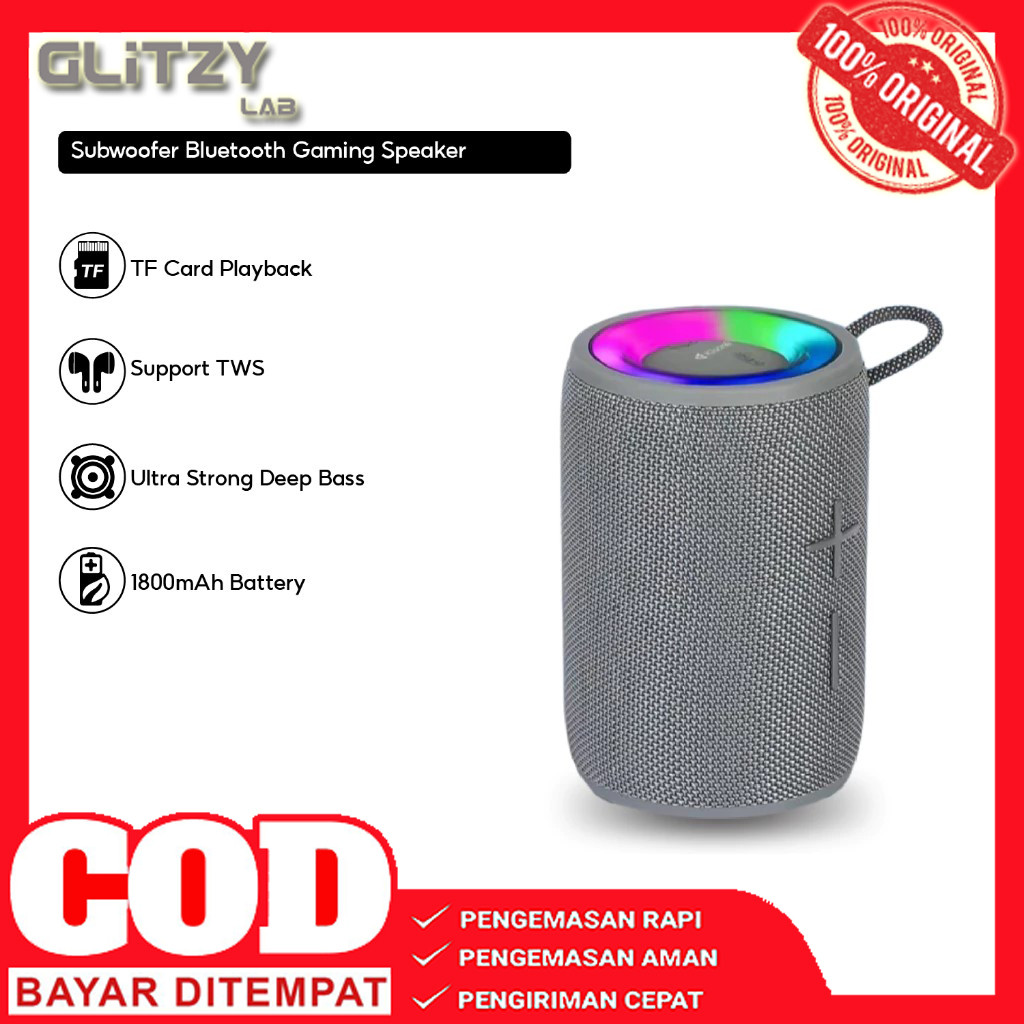 Speaker Bluetooth Kisonli Q9S Hifi Super Bass Glitzy