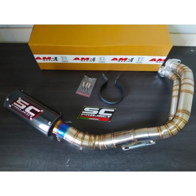 Exhaust/Racing Er6n Er6 Sc Project/Crt/Biru/Carbon/Pnp