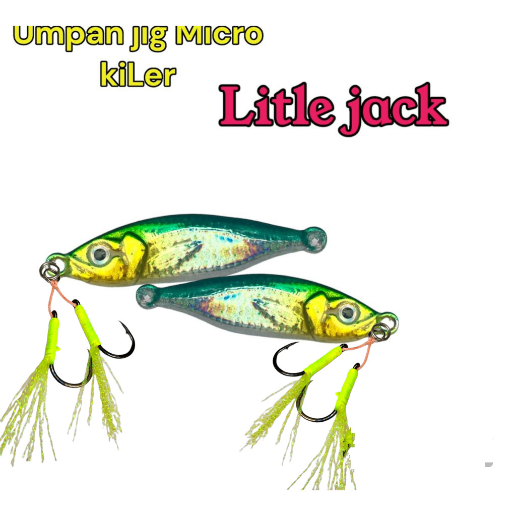 Arsya Gallery Fishing umpan micro jig kiler 10g seat asist hooks umpan jigging slow jigging umpan pn