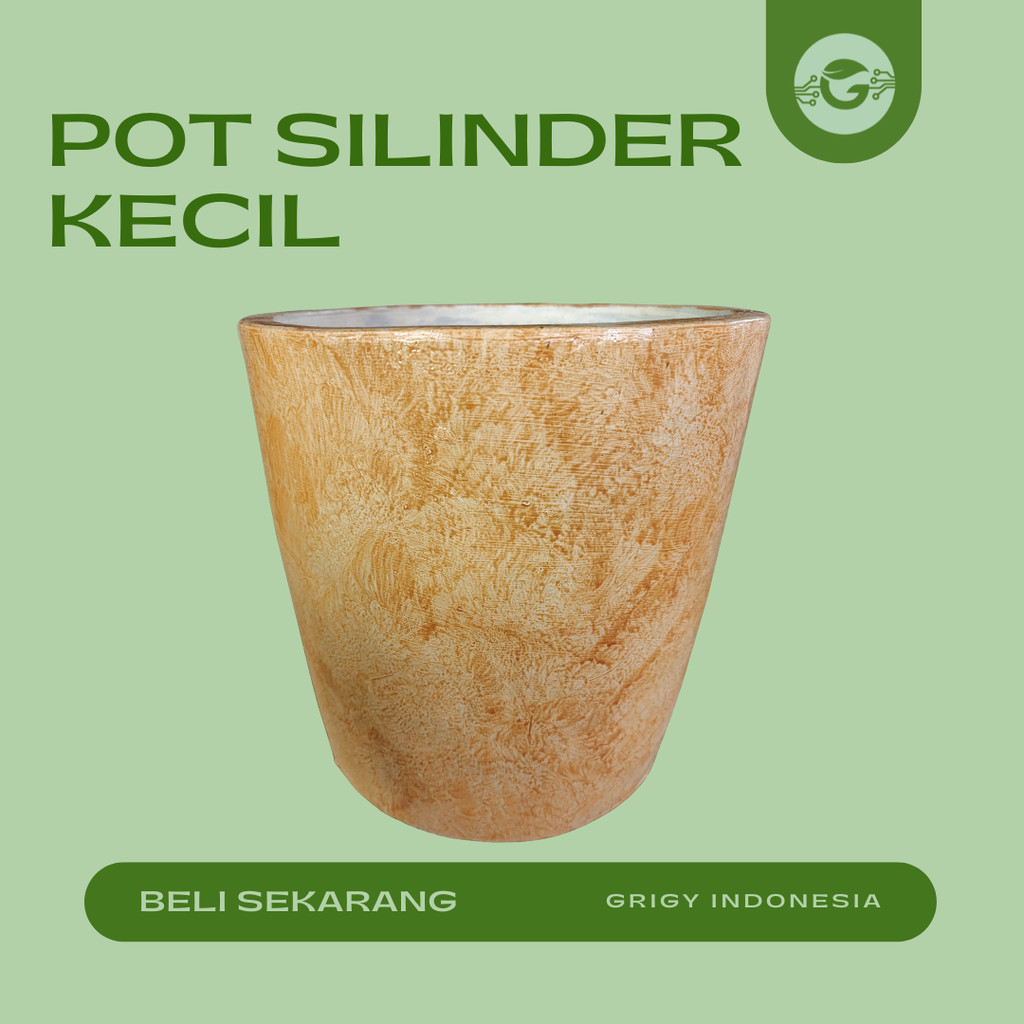 POT SILINDER KECIL SEMEN – POT TANAMAN BETON MOTIF MARMER ELEGAN