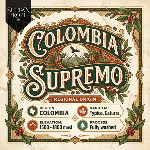 Colombia Supremo Green Bean Import 500 Gr | Specialty Coffee Beans