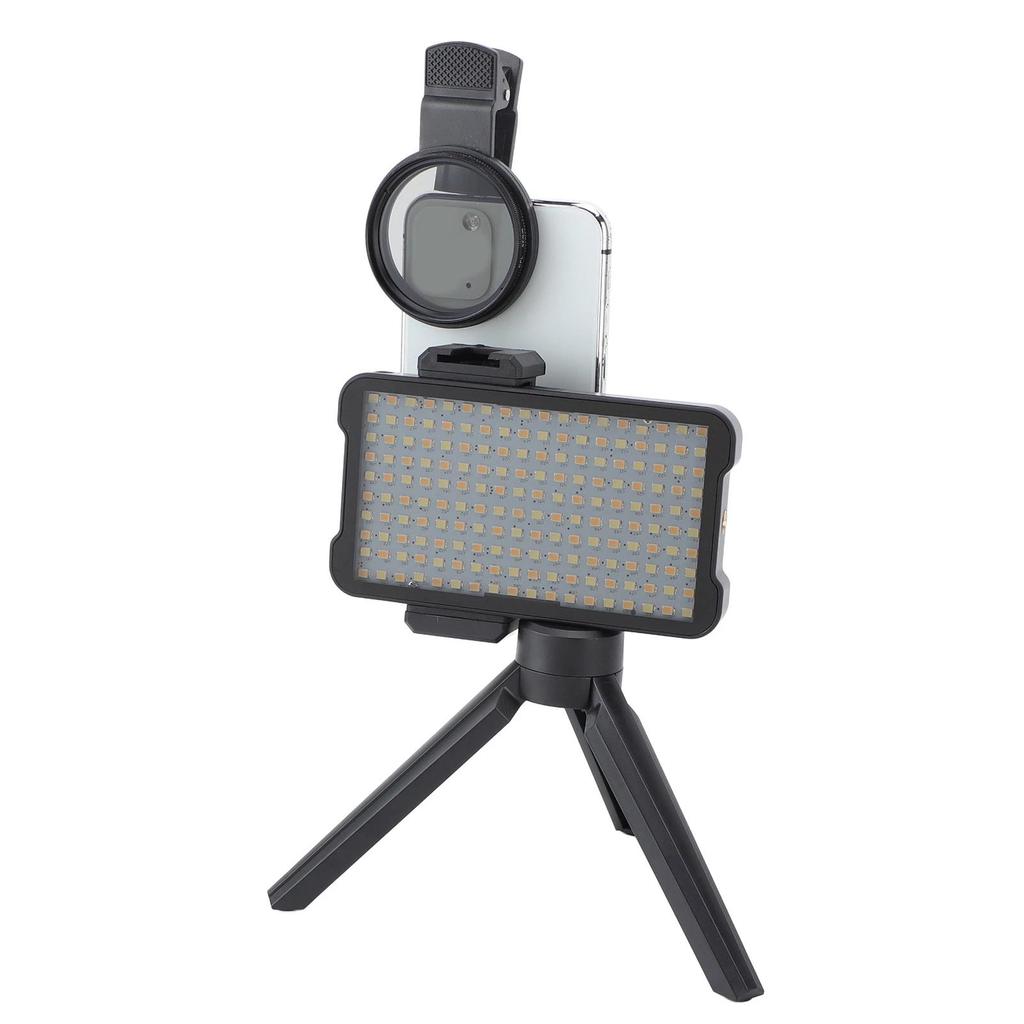 Filter Lensa CPL: Suhu Warna Dapat Diatur 2400K-6400K 180 Manik LED CRI Tinggi Lampu Pengisi Fotogra