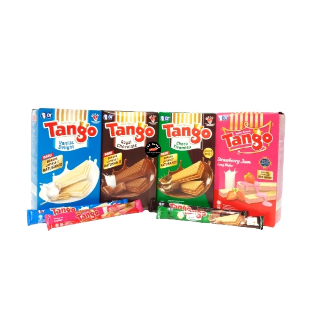 Tango Wafer Rasa Vanilla/Coklat/Strawberry 1 Box isi 20 pcs @7gr