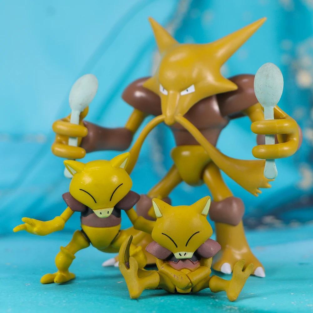 WCT Pokemon Abra Alakazam Figure Model Collection Toy For Fans Festival Gift Doll