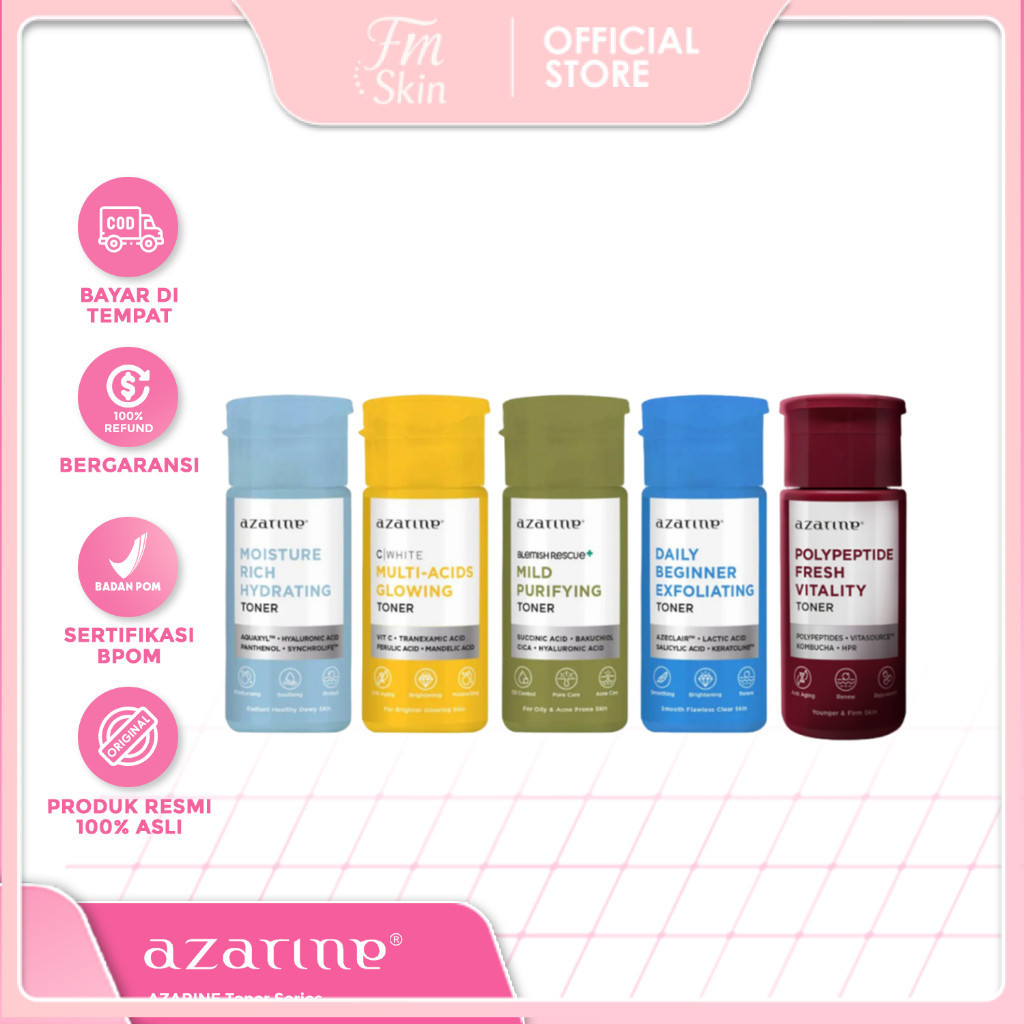 FS  - AZARINE Toner | Azarine Daily Beginner Exfoliating Toner | Azarine Moisture Rich Hydrating Ton