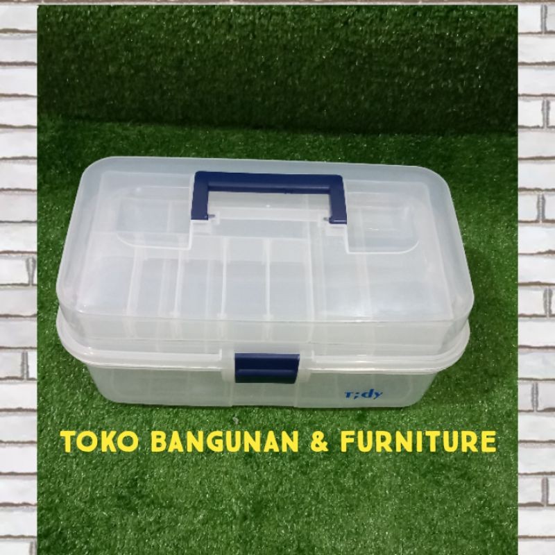 SEMAGOOL TOOL BOX BERTINGKAT TRANSPARAN/TOOL BOX TIDY SERBAGUNA/TOOL BOX PERKAKAS/TOOL BOX OBAT OBAT