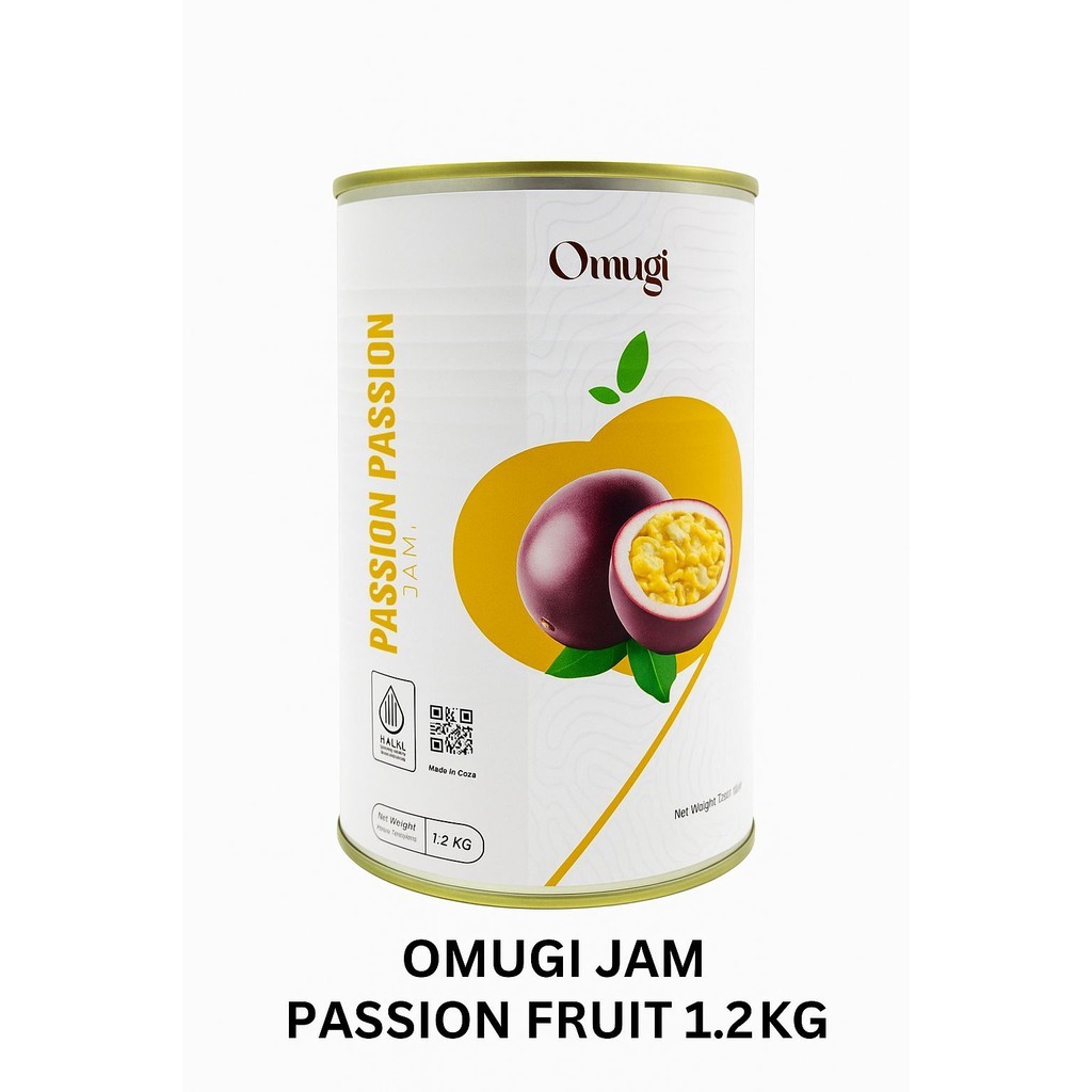 Omugi Jam Passion Fruit 1.2 Kg – Selai Markisa Halal Viral Minuman, Roti, dan Dessert kekinian Mixue