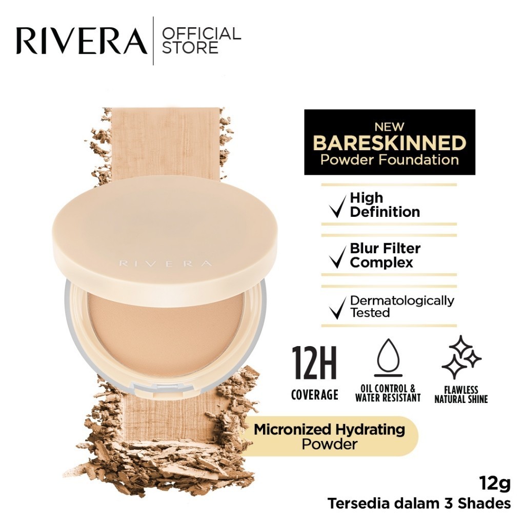 Rivera Bareskinned Powder Foundation (bonus lip gloss rivera)