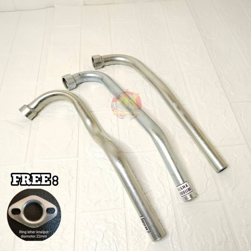 Leher Knalpot Standar Tebal Leheran Knalpot ORI Pipa Knalpot Motor Supra Jupiter Revo Blade Karisma 