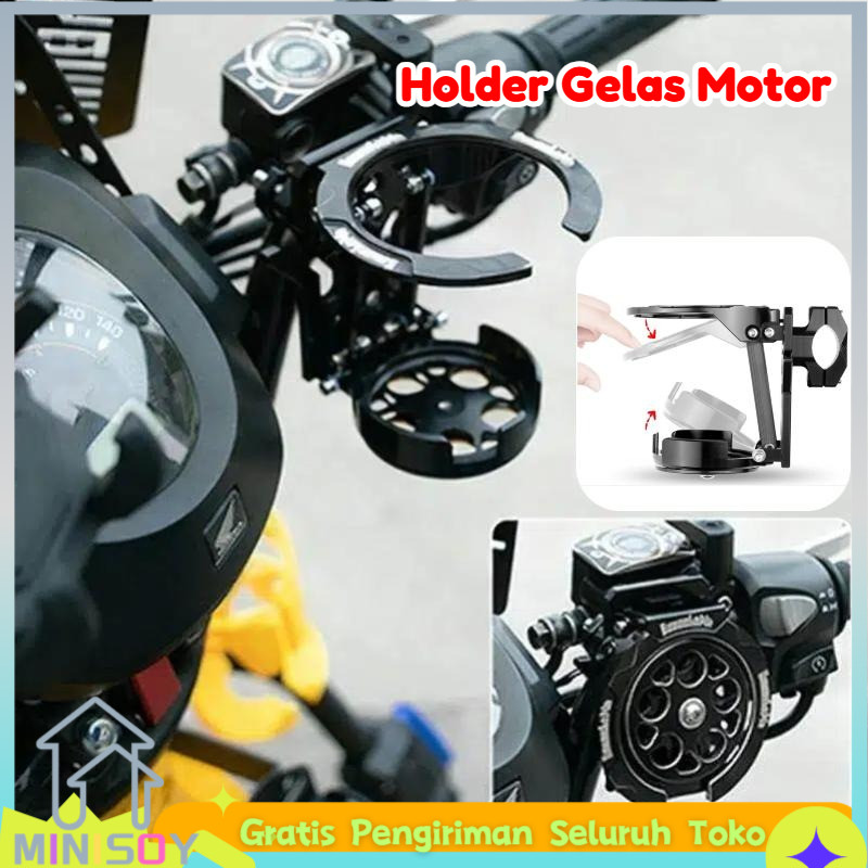 [COD] Holder Gelas Motor Tempat Botol Minum Spion Motor/tempat Botol Minum Motor/tempat Minum Sepeda