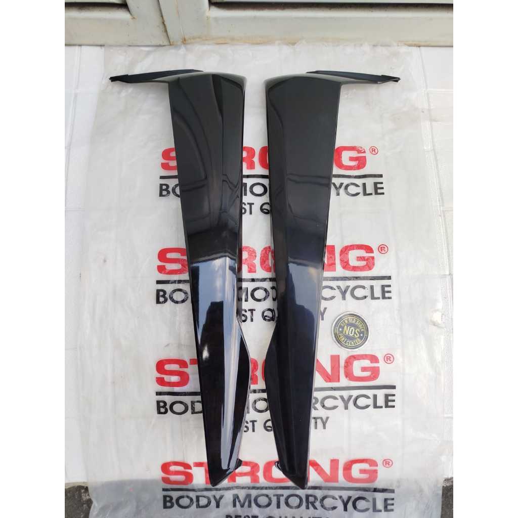 LEGSIL LEGSHIELD LEG SHIELD SAYAP LUAR HITAM SET KANAN KIRI HONDA REVO 100 OLD LAMA LANCIP ORIGINAL 