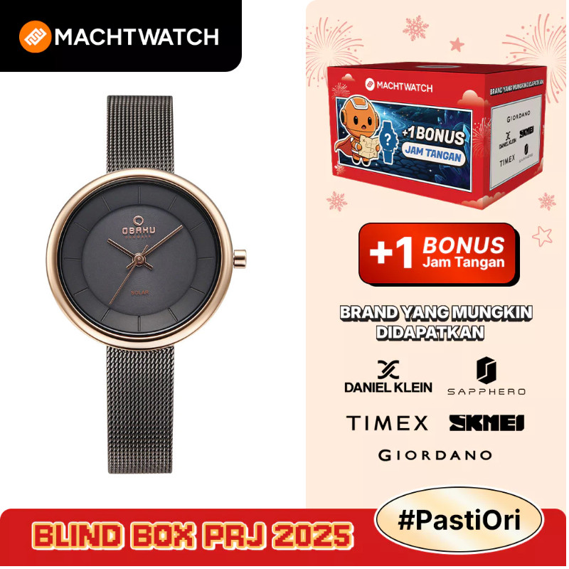 Jam Tangan Wanita Obaku V206LRVJMJ Lys Granite Grey Dial Gray Mesh Strap
