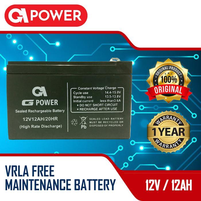 Aki UPS Gpower 12V 12AH Battery UPS Baterai UPS Batere UPS Aki VRLA by Josscom