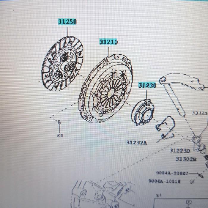 Kopling Set Agya Ayla 1000CC Original