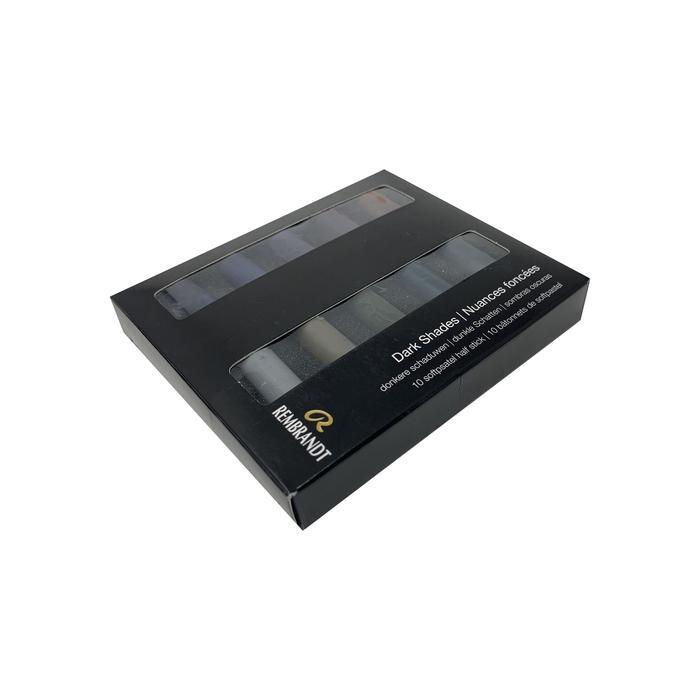 Rembrandt Soft Pastels Set Dark Shades - 10 Half Pastels