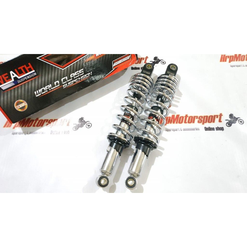 SHOCKBREAKER - SHOCK BELAKANG SUPRA  X 125 340mm CHROME WEALTH