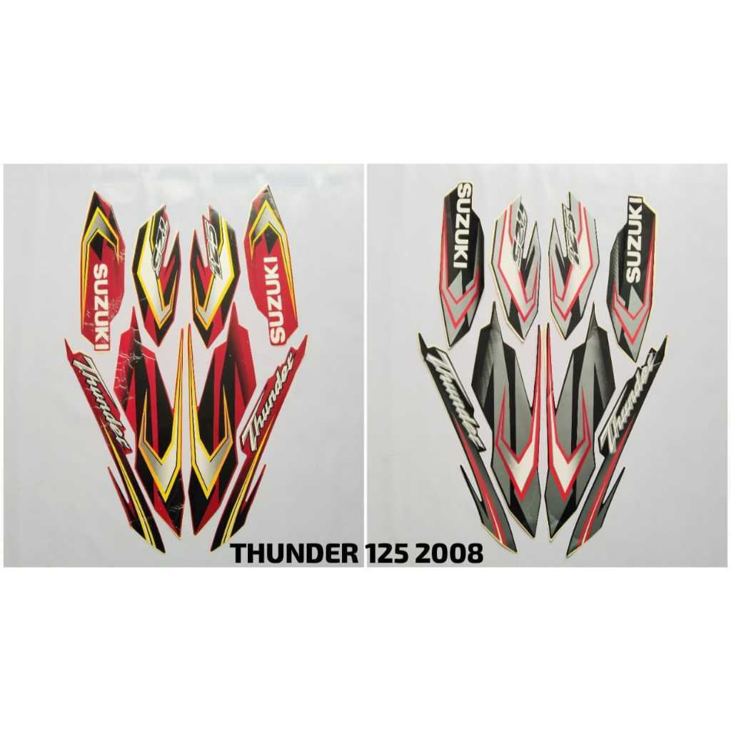 SET STICKER BODY STRIPING BODY MOTOR  THUNDER 125 2008 -NEW OLD STOCK-