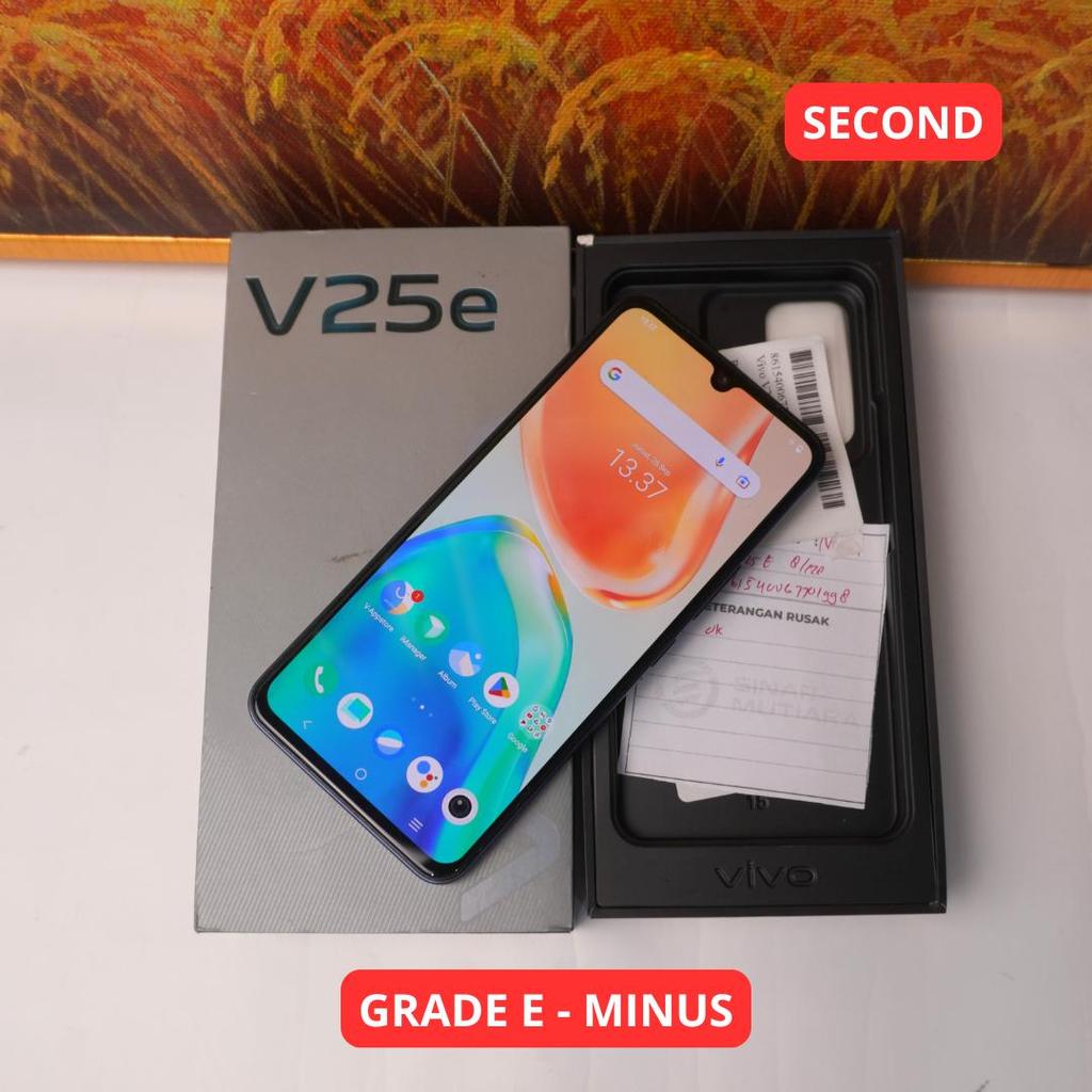 VIVO V25E 12/256 GB GRADE E - MINUS HP SECOND ORIGINAL SINAR MUTIARA CELL