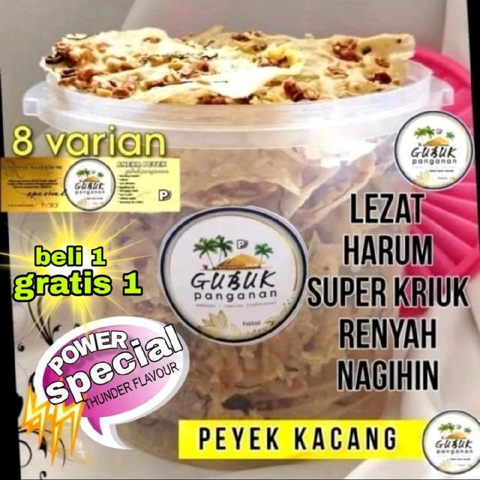 Basic.store3 peyek kacang / peyek rebon/peyek teri /peyek cabe /peyek rawit - rebon