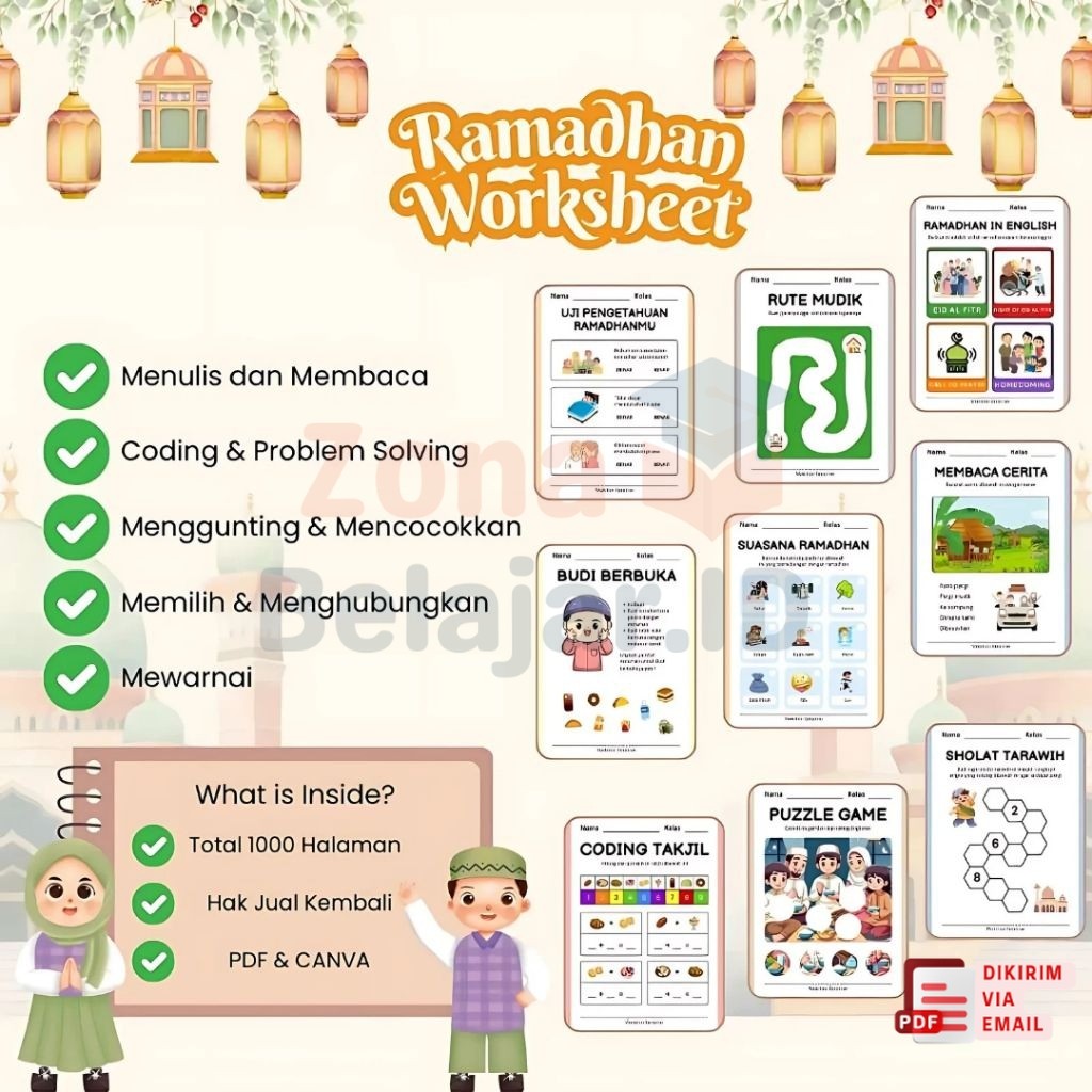 1000+ Printable Worksheet Anak Tema Ramadhan | Kegiatan Seru di Bulan Ramadhan