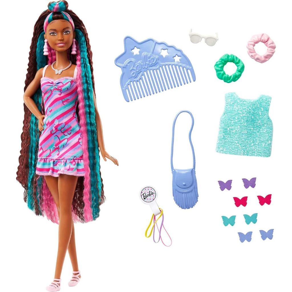 Barbie Totally Hair Doll, Butterfly-Themed