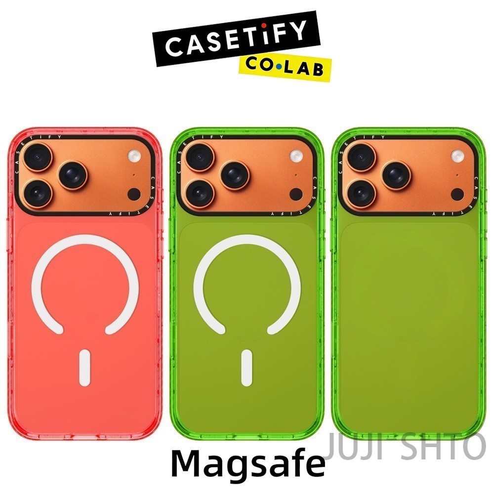 Original CASETiFY Magsafe Acrylic Green Red Phone Case For IPhone 17 Pro Max 17Air 16 15 14 13 12 11
