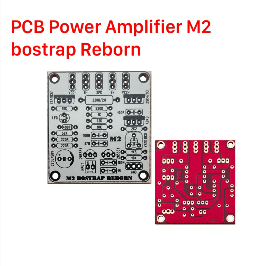 PCB M2 Boostrap REBORN PCB Power Amplifier klas AB M2 Boostrap