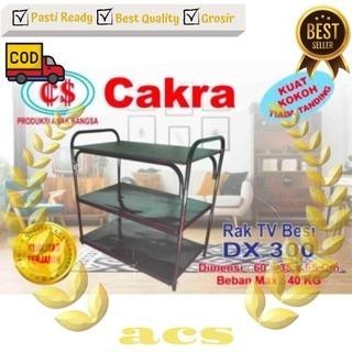 CAKRA Rak TV Besi 3 Susun Anti Rayap Type DX 300 rak dorong untuk tv obat hotel bengkel makanan cafe