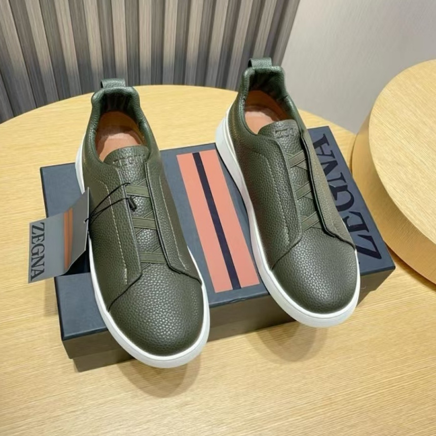 Zegna men's casual shoes new cowhide sports shoes, one foot flat shoes