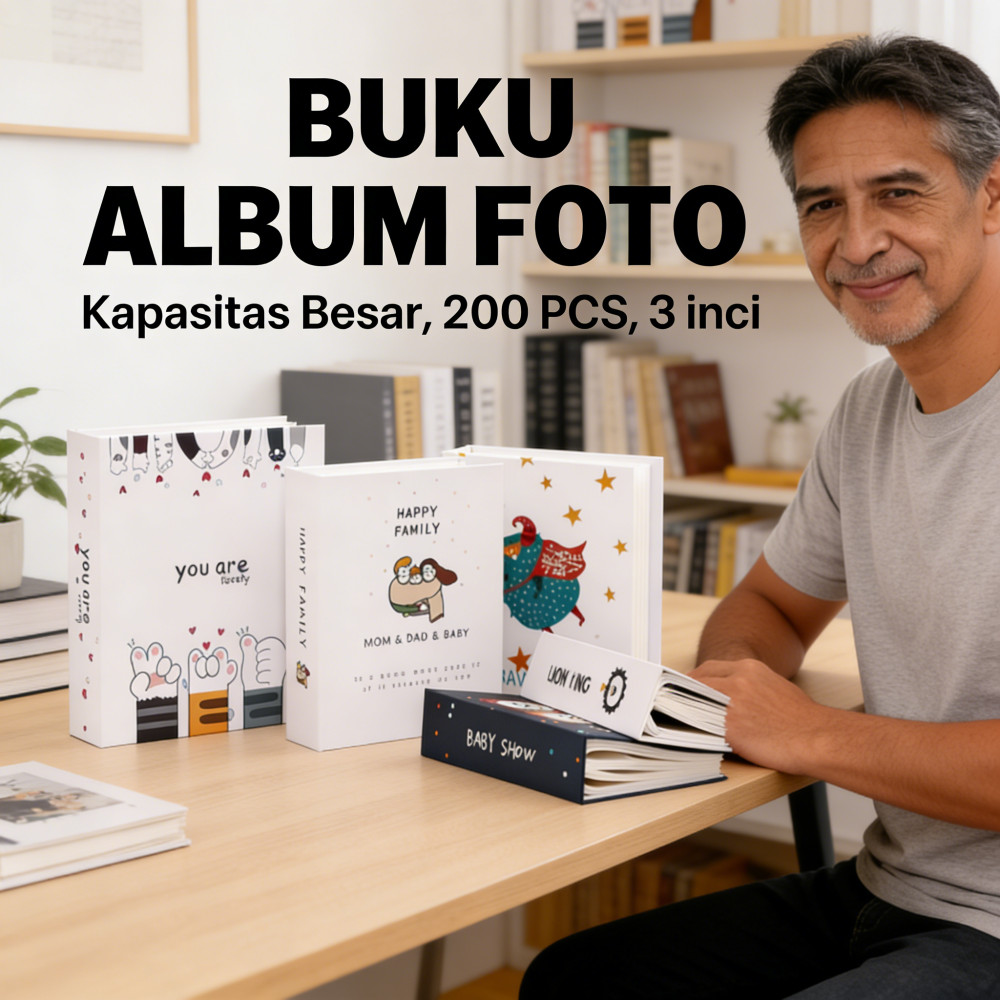 FOTO ALBUM BESAR LAMINATING BOOK COLLEC FOTO ALBUM FOTO 200 PCS murah POLAROID 3 inci