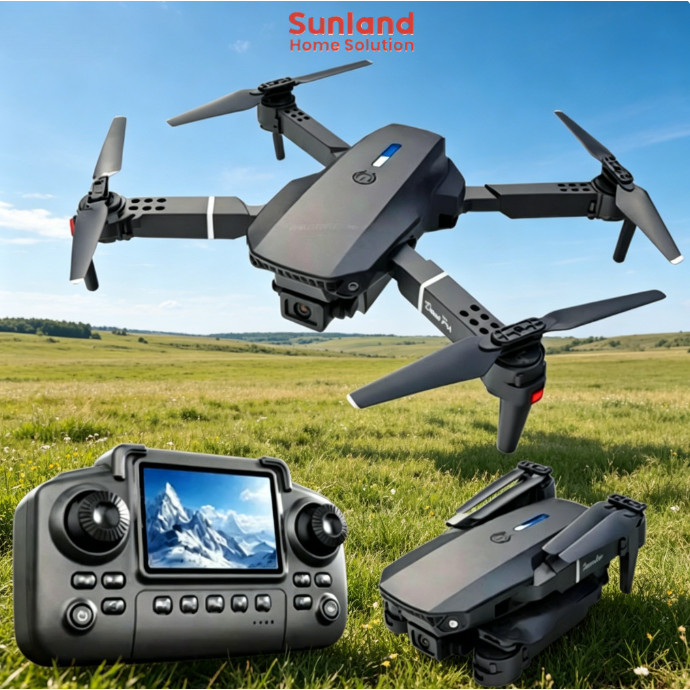 Sunland Home Solution-Drone E88 MAX 8K HD Dual Camera – Drone Profesional Brushless Motor Terbang St