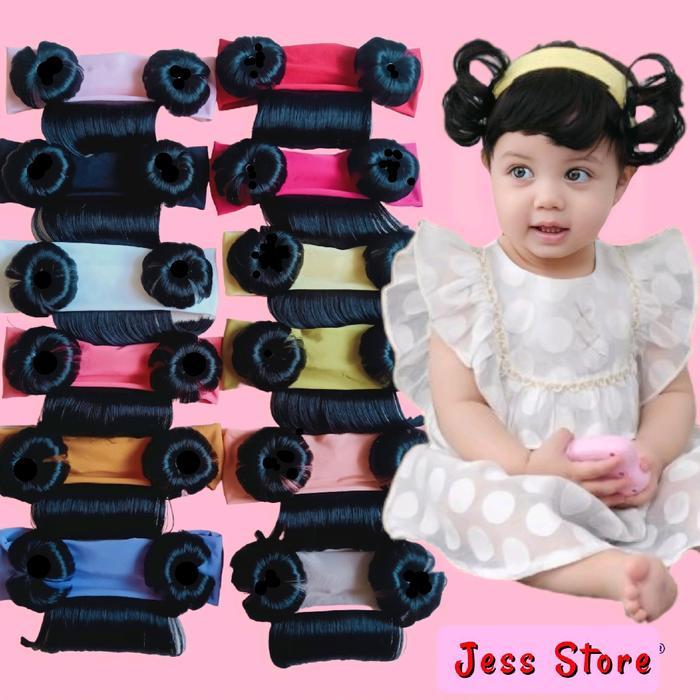Ready [LC021] BANDANA BANDO WIG / BANDANA ANAK RAMBUT PONI / BANDO ANAK  WIG 0-2TH Bayi Balita turba