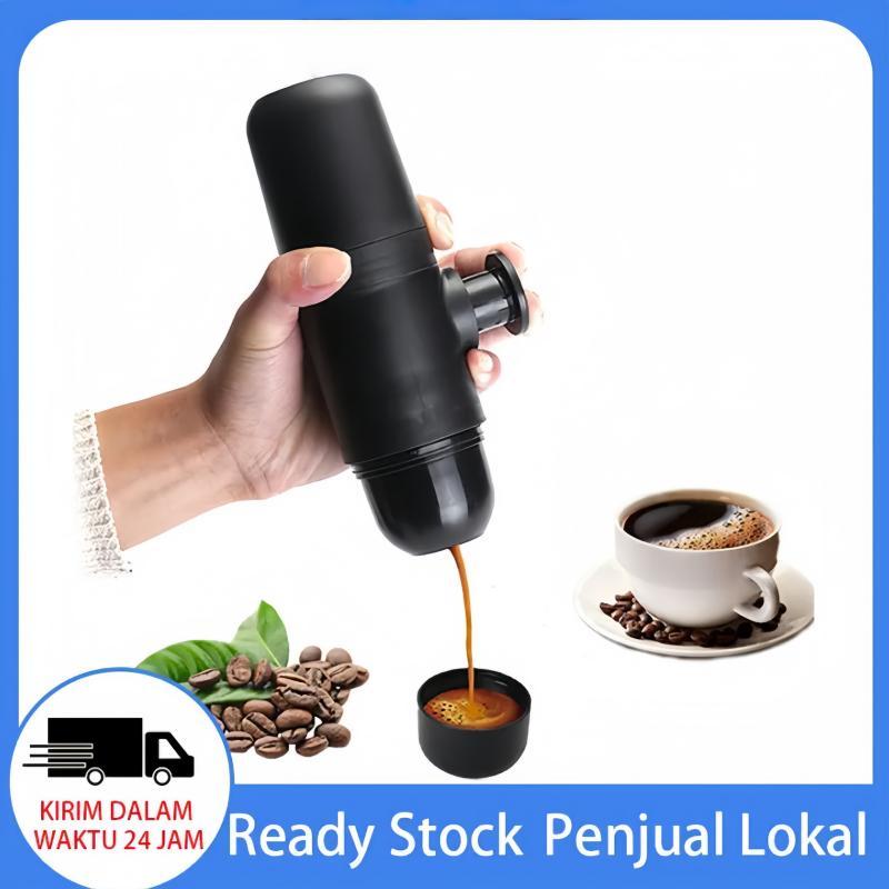 Manual Kopi Portabel Mesin Kopi Kapsul Tekanan Espresso Pembuat Kopi Genggam Mesin Espresso untuk Ru