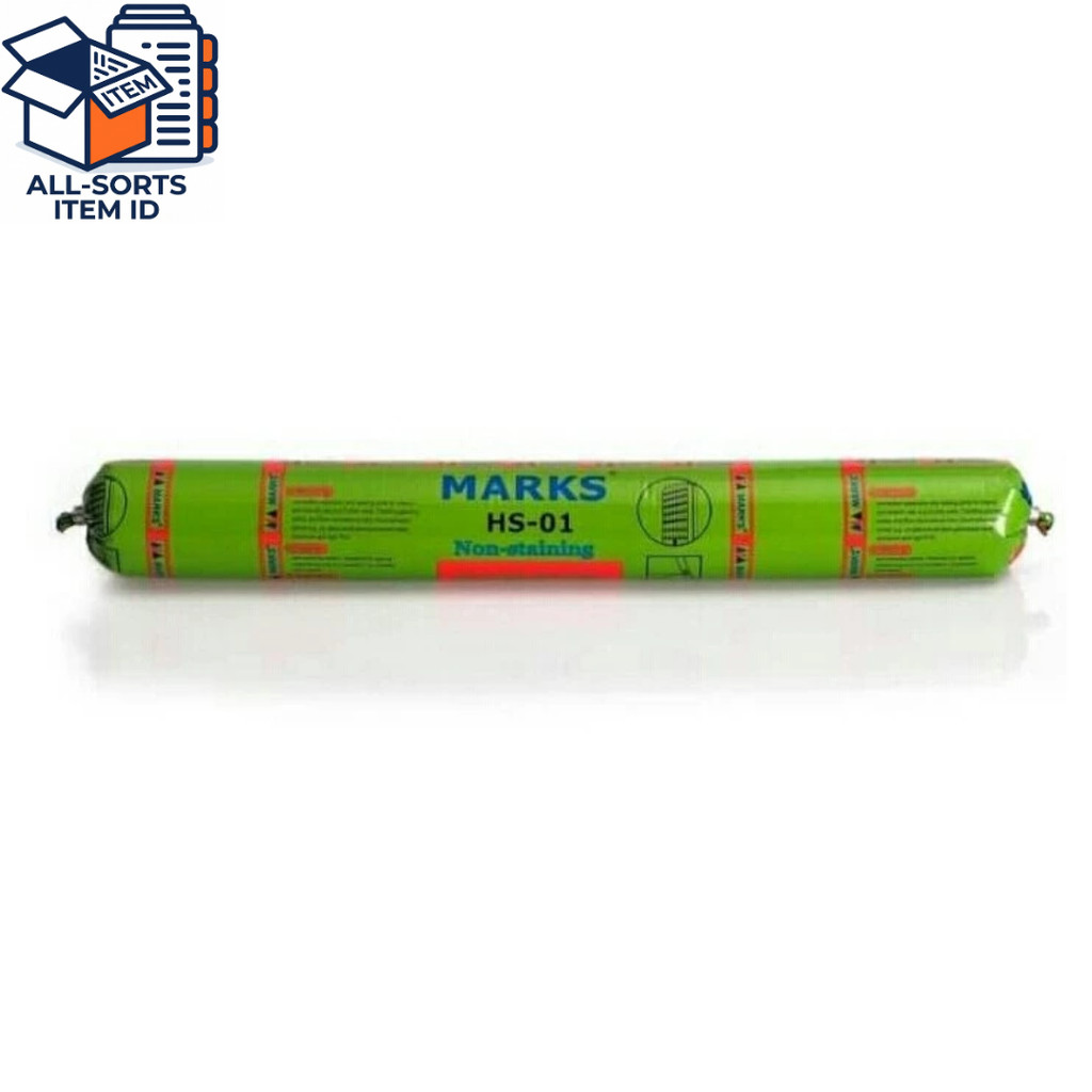 MARKS HS-01 Neutral Cure Silicone Sealant Sausage Black 620ml Lem Silicone Sealant Hitam Premium