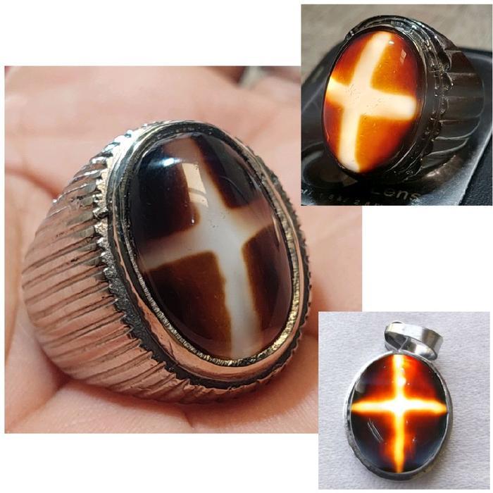 Cincin batu yaman wulung tapak jalak asli original Rings cincin pria Akik  elegan grosirakik