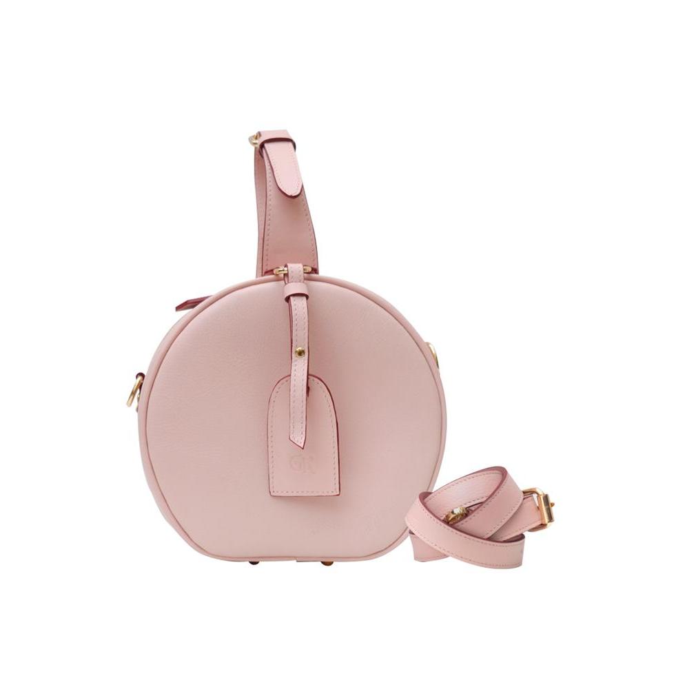 GK Tas Kulit Pesta - Tas Kulit Asli Wanita - Tas Mini - Round Bag - Hitam