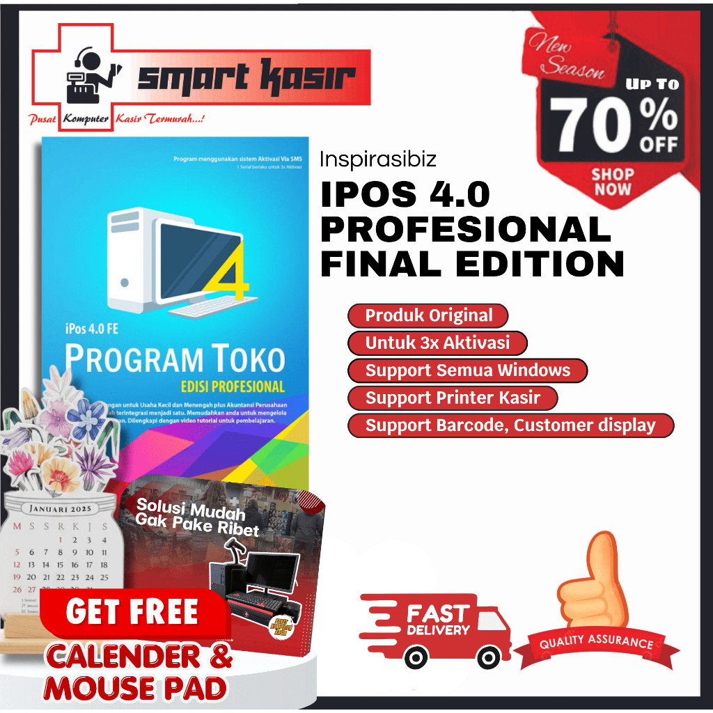 Program Kasir Toko IPOS 4.0 Profesional FE | Program Kasir IPOS 4 | Program Kasir Toko Sembako | Pro