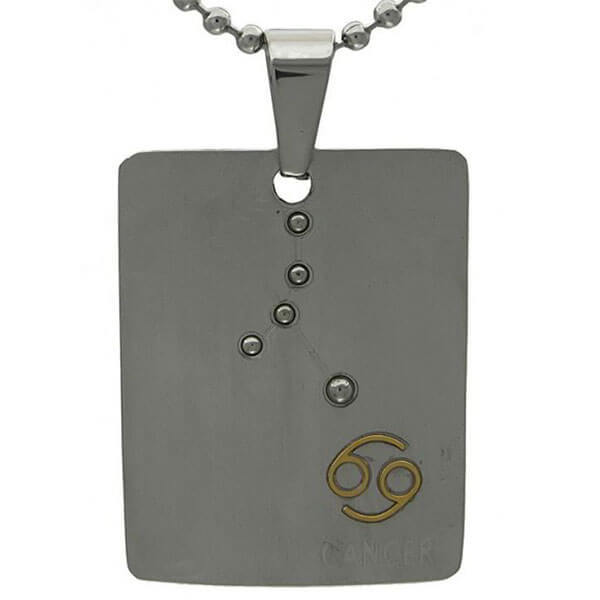 Kalung Cancer Constellation zodiac fashion import steel titanium