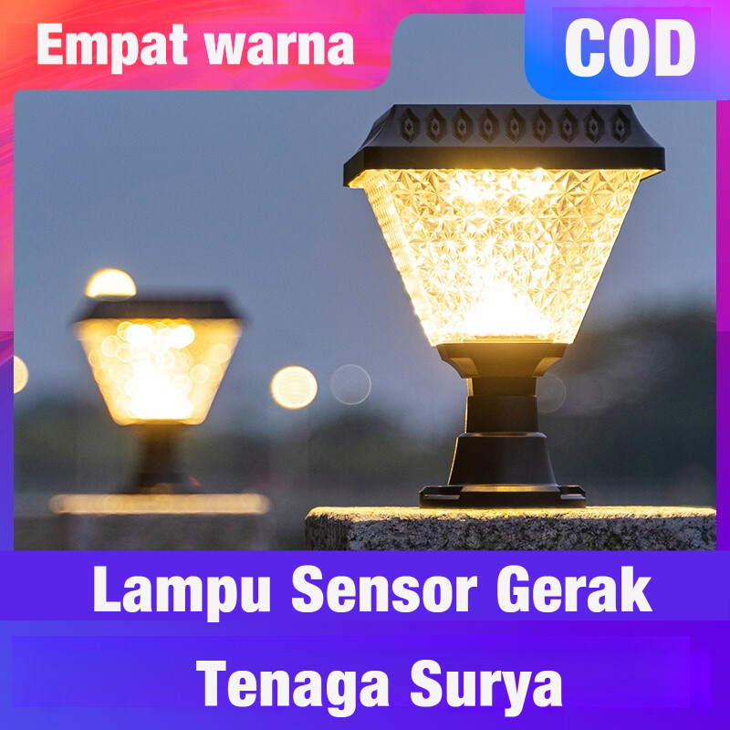 Lampu Sensor Gerak Tenaga Surya - Pasang & Nyala Instan Desain All-in-One Modern, Panel Besar 22V, B