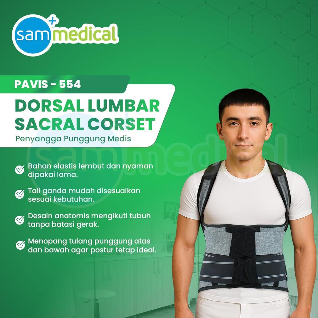 PAVIS Dorsal Lumbar Sacral Corset TYPE 554 / Korset Lumbar Sacral