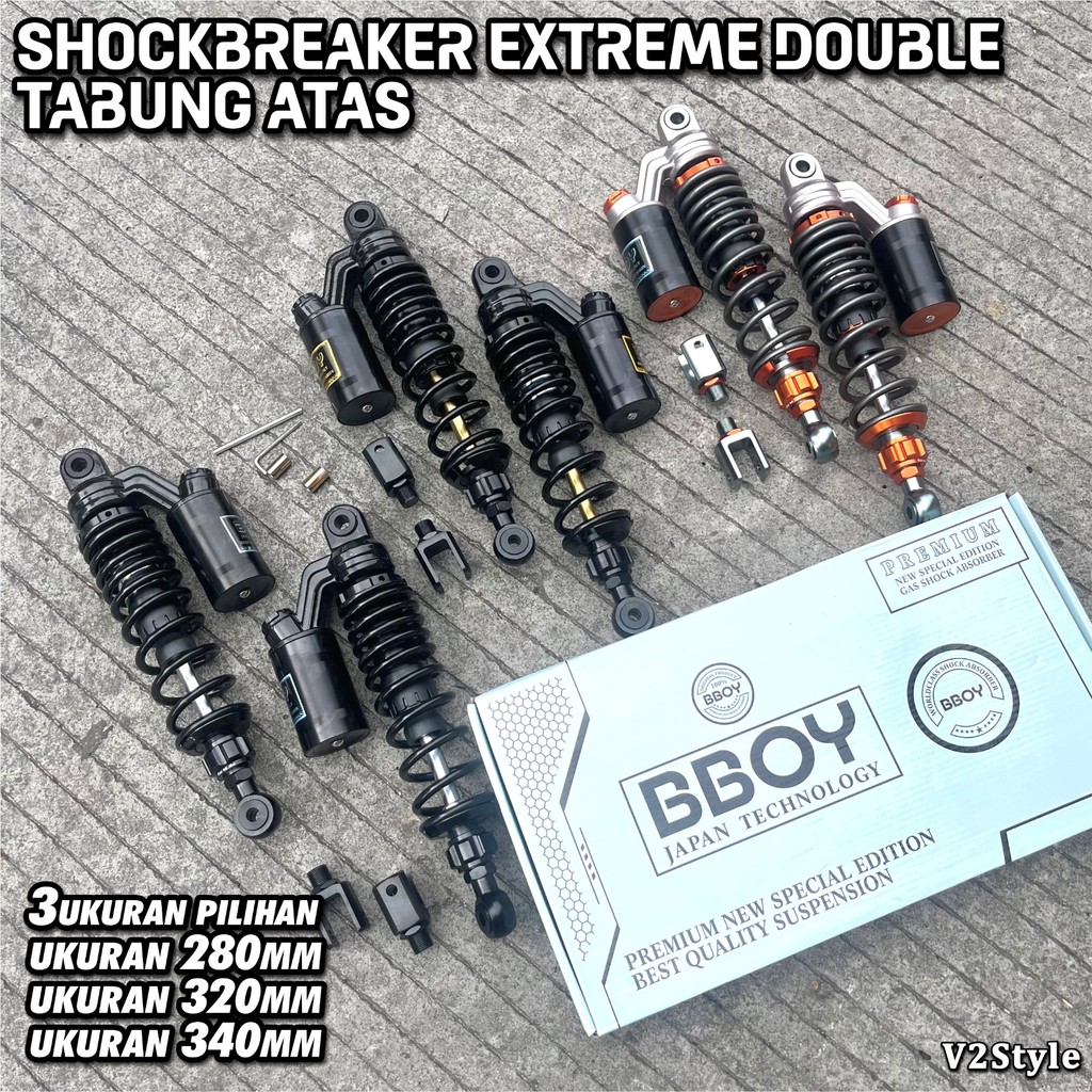 SHOCKBREAKER 2pcs KTC TABUNG ATAS BBOY 280MM 320MM 340MM FREE ANTING MOTOR MATIC BEBEK SHOCK ABSORDE