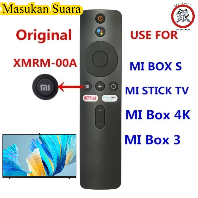 Original Masukan Suara Bluetooth Voice Remote Control for Xiaomi Mi Box S/ Mi TV Stick/ Mi TV 4 Remo
