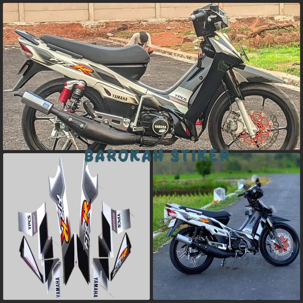 STRIPING STICKER LIST MOTOR YAMAHA FIZR ZR 2001 2002 PUTIH HITAM FULL BODY